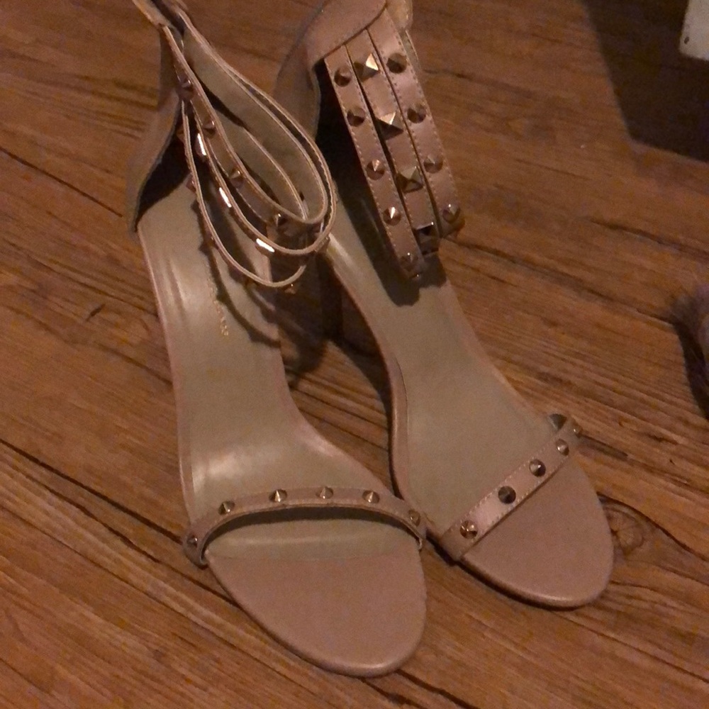 Nude Studded Heels
